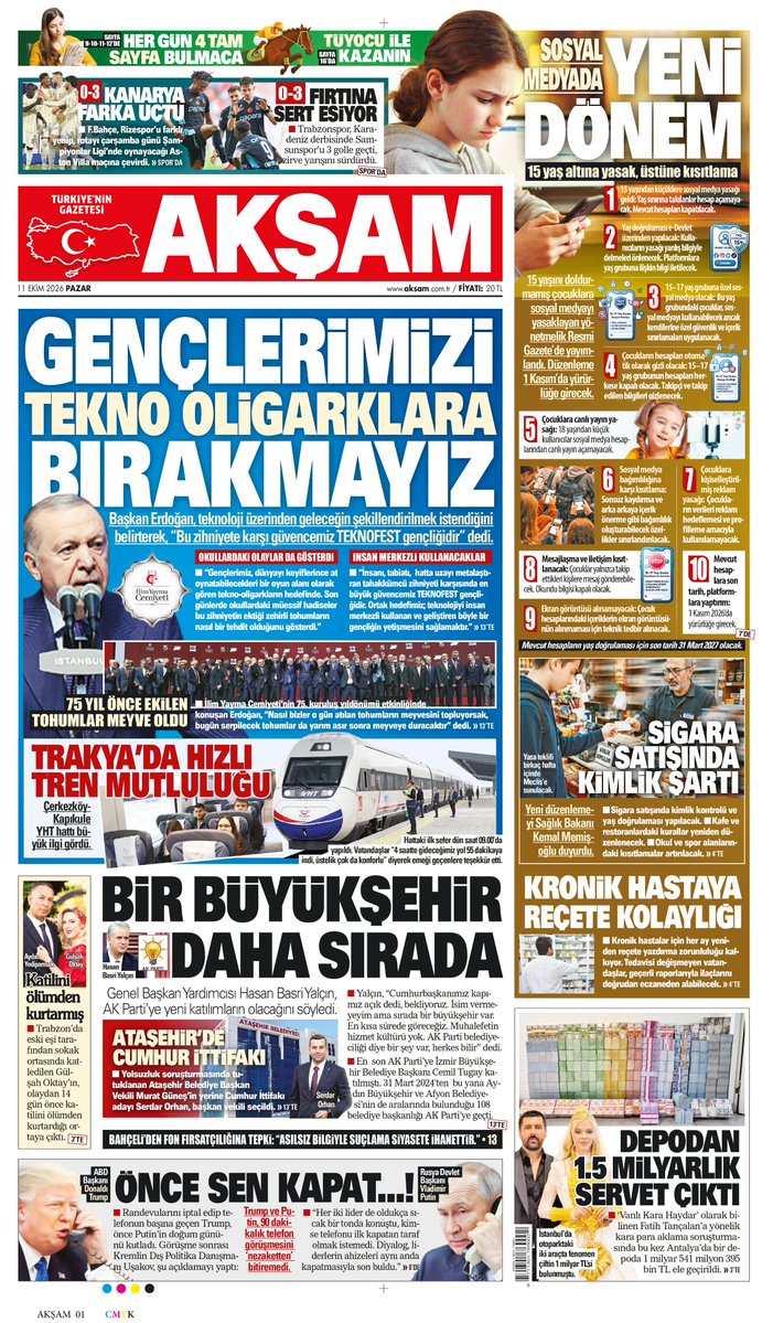Aksam's tweet photo. GENÇLERİMİZİ TEKNO OLİGARKLARA BIRAKMAYIZ
https://t.co/Yyc46oyzhR

#GününManşeti
@mkartoglu https://t.co/Feuno00LNM
