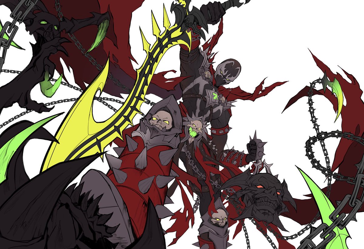 HellyonWhite's tweet photo. Having so much fun with this illustration! Diablo Immortal x Spawn collaboration is so gritty and flashy 🔥

#DiabloImmortal #Spawn #Hellspawn #ad https://t.co/JlASxPrB8B