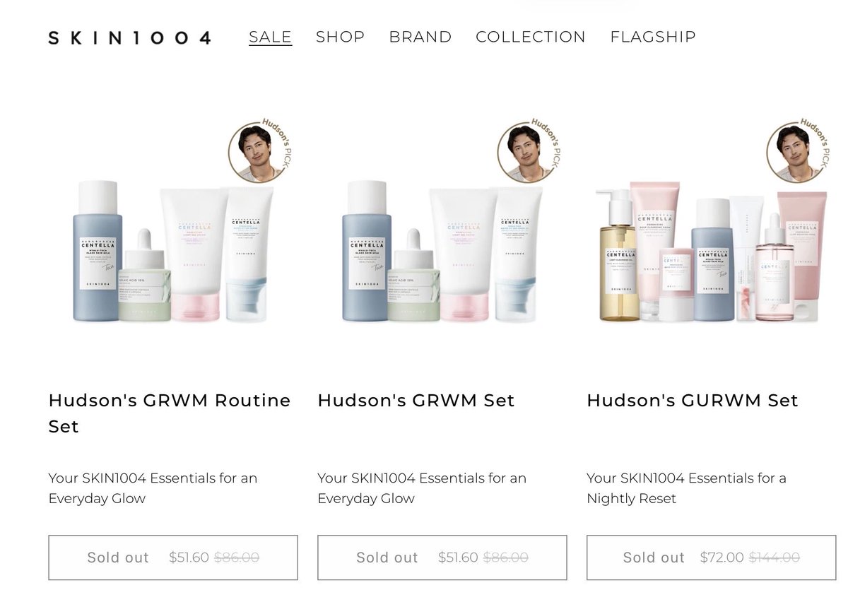 hudsonwupdates's tweet photo. All of Hudson Williams’ “Get Ready With Me” sets are now sold out on SKIN1004’s website! 🫧 https://t.co/KV2jZtDsKW