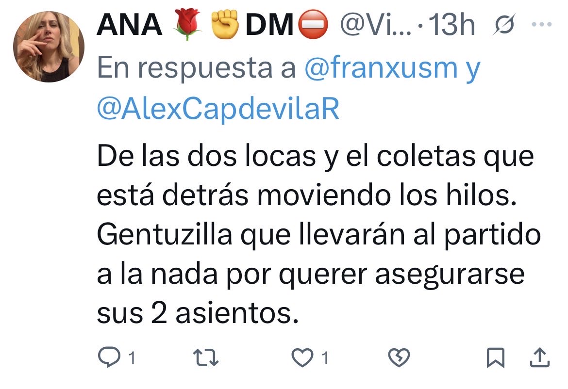 franxusm's tweet photo. @go_rocko @PSOE No lo dudes. Están atacados y un nivel de rabia que da entre risa y pena https://t.co/yZHEZDR4JP