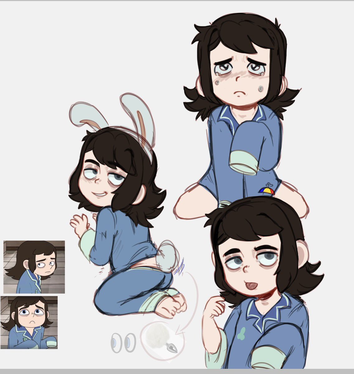 may9w1p's tweet photo. I’ve been going through a rough time lately, so I haven’t had the time or motivation to draw. But Abaddon in pajamas is TOO GOOD 😭💗 Sorry for being inactive! Here are some ideas I’ll turn into sketches and finished drawings later

#hauntedhotel https://t.co/NFs9SBwPQT