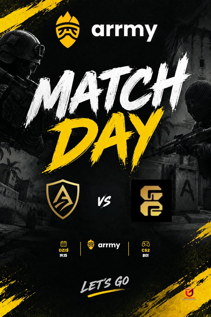 EsportAesthetic's tweet photo. 💛🖤MATCH DAY💛🖤
Już dziś przed nami kolejne starcie w ramach arrmy open, to nie będzie łatwy mecz ale my się nie poddamy!💪

🆚TEAM GREAT
🕐19:15

Wbijajcie na stream o 19: https://t.co/xU05K4Jr2y
@PODZIEMIECS2 @ARRMYgg https://t.co/KSlXXw5Xnh