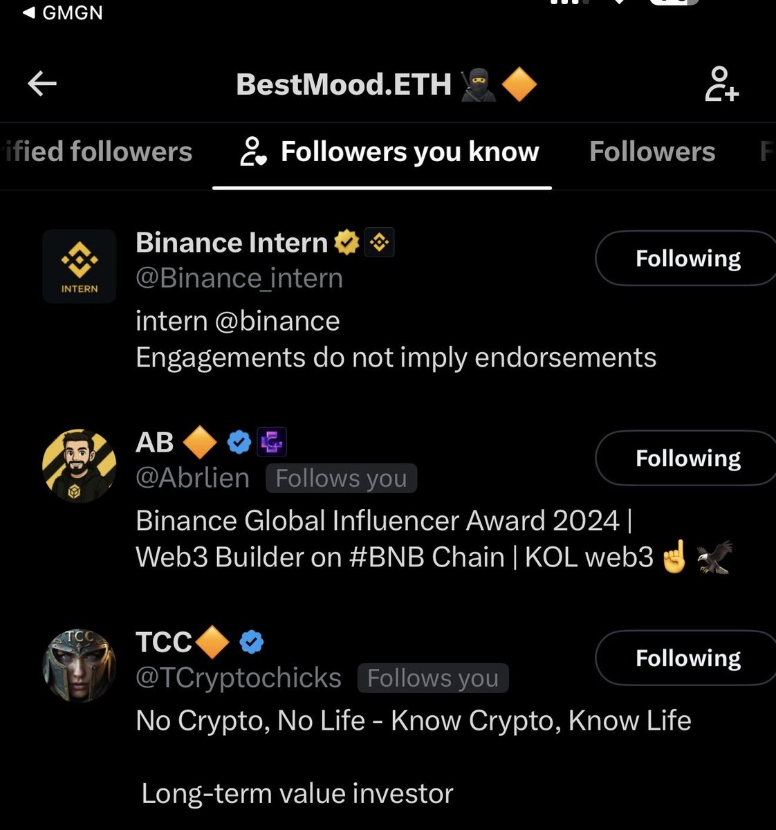 CryptoExpert101's tweet photo. Huge Account @CryptoBestMood aped @LLMPad 

B5uNPxEWB6WU3Rej33iDuX7yobZ5N4kXXckoj8KSpump

MASSIVE #BNB  Whale and Official Binance KOL (see his bio)

He’s followed by:

CZ 😳
Bnb official team
Binance ceo 😳
Binance Intern
Binance Angels
Bybit Cex 😳
Gemini exchange 😳
James Wynn 
7 FourMeme affiliates/team
Ejlaboom
Htx
Bnb bulls
Exchanges
Projects on Binance
Mario Nawfal
Moonpay
Etc