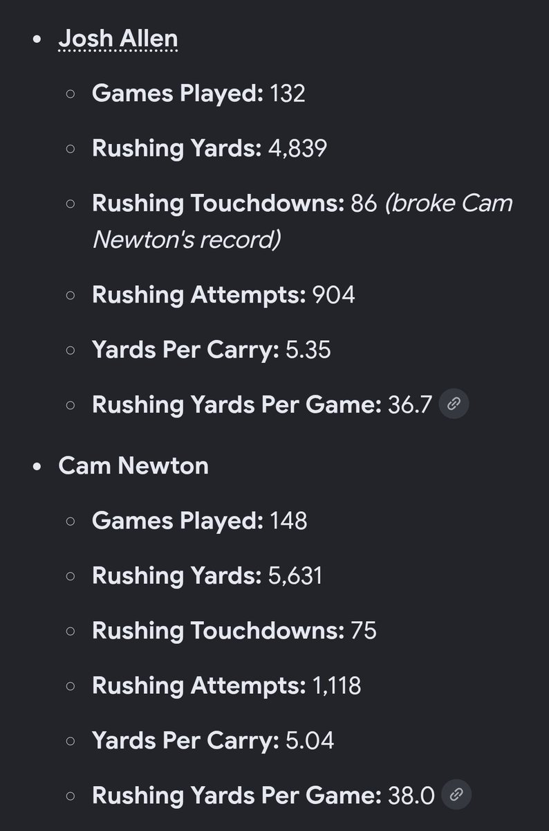 MRoundcount's tweet photo. @blkhalchemist Allen all day.
11 more TDs on 200+ fewer attempts.
More yds per carry. https://t.co/8nsKmpQDlA