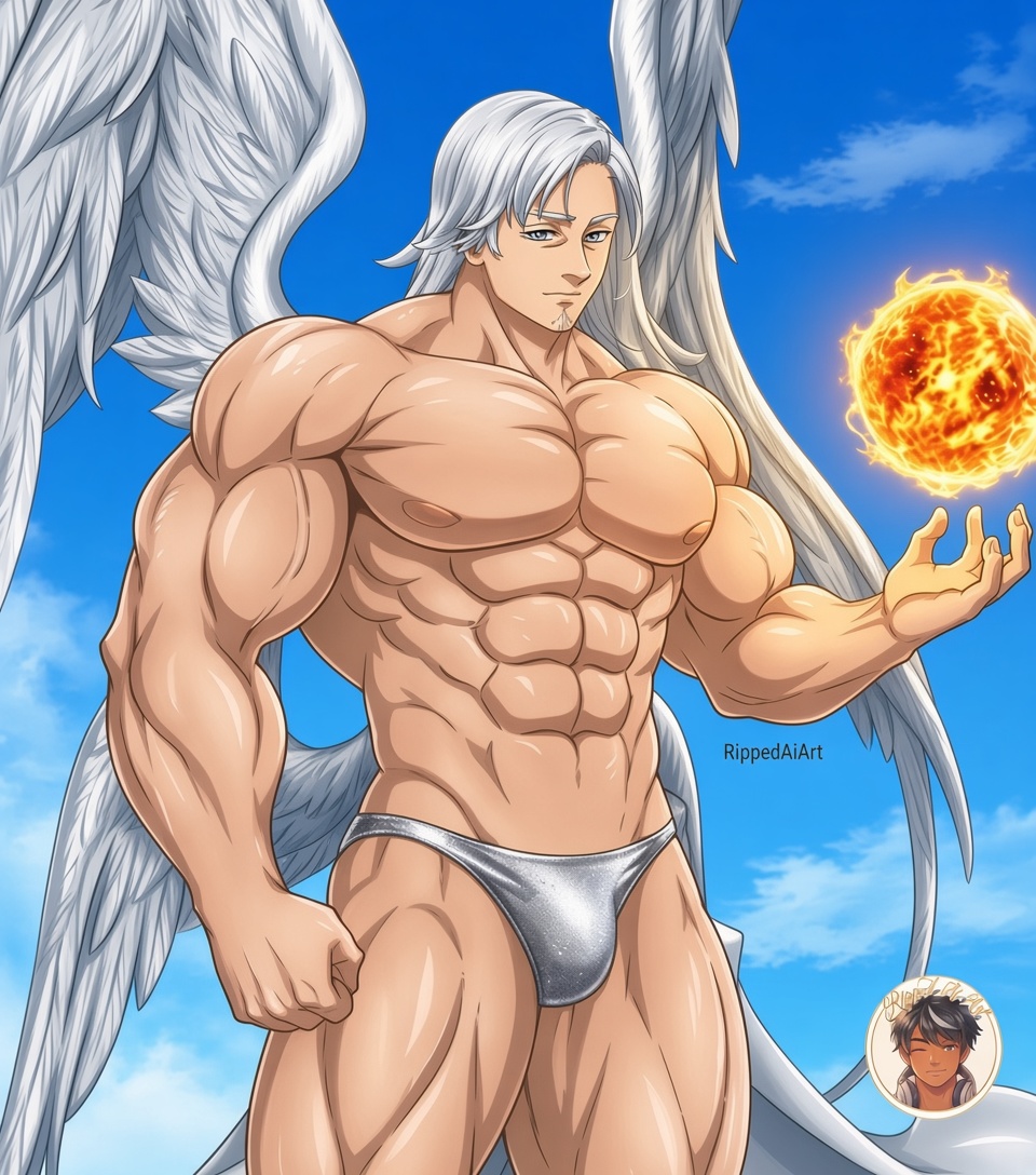 jp89082372's tweet photo. Mael ☀️🪽...💪🏼🔥👀 

#RippedAIArt #Bara #MuscleHunk #HunkAnime #Husbandos #Mael  #TheSevenDeadlySins #Muscles #ArteAnime #DibujoDigital #GymArt https://t.co/KIMLyEiRPT