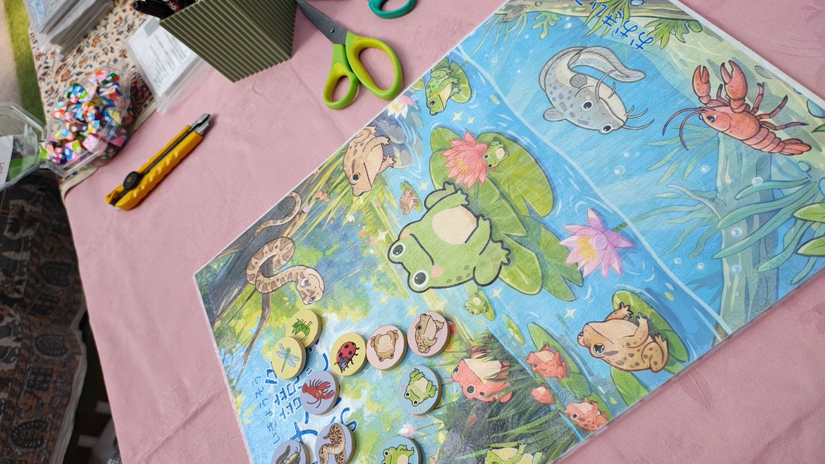 izu3_begames's tweet photo. 今日は、この二つのゲームをメインで遊びたいと思います。

・カエル大競争おはじき
・つめつめモンスターハウス

開始から、ちょっと人少ないなぁ。イベント被ってるのかなぁ。まったり～してるわ～。 https://t.co/bSxGOQ6jNA