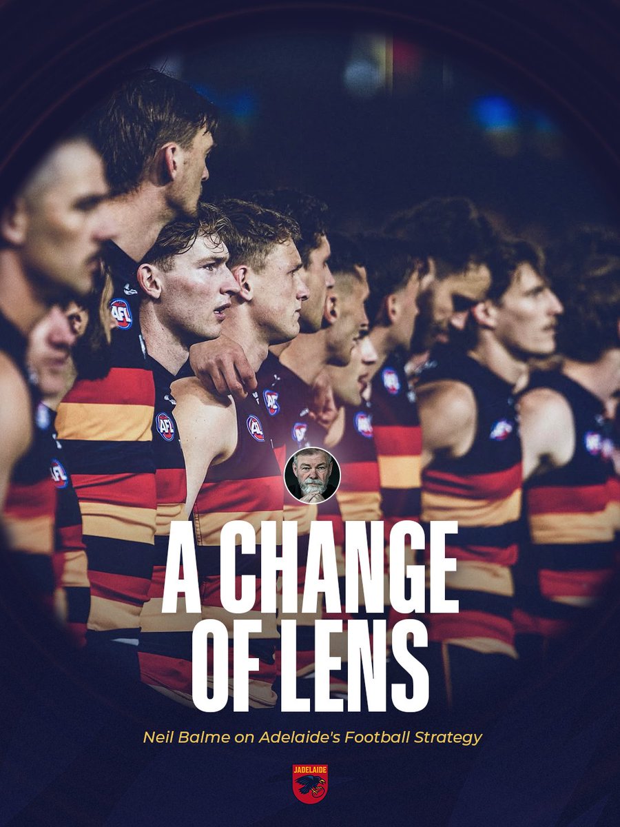 JADelaidex's tweet photo. Recruiting with purpose. Backing the list. Giving the youth a chance to prove themselves.

Crows Board member Neil Balme shared his thoughts on Adelaide’s direction, reflecting on the club’s approach to selection & the importance of making the most of the young talent already at its disposal.

💭 Is this a shift in thinking? 👇🧵

(🗣️ FiveAA Sports Show)