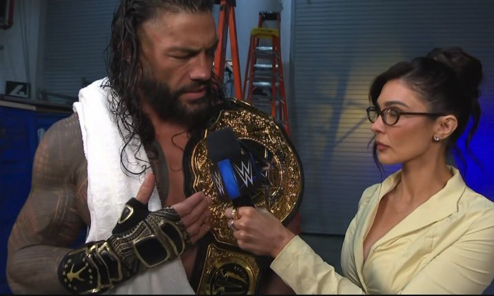 FadeAwayMedia's tweet photo. “This Champion was second a few years ago now it’s number 1 prize in the game today” 

- Roman Reigns 

#MITB https://t.co/kfCCORTvN5