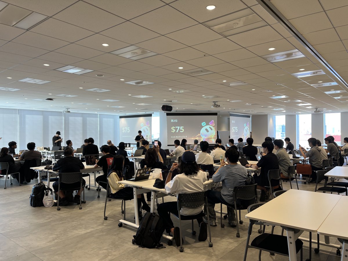 kinopee_ai's tweet photo. Grok Bot Tokyo Hackathon、始まりました！🤖
#GrokBotTokyoHackathon https://t.co/Yep2fFfy5x