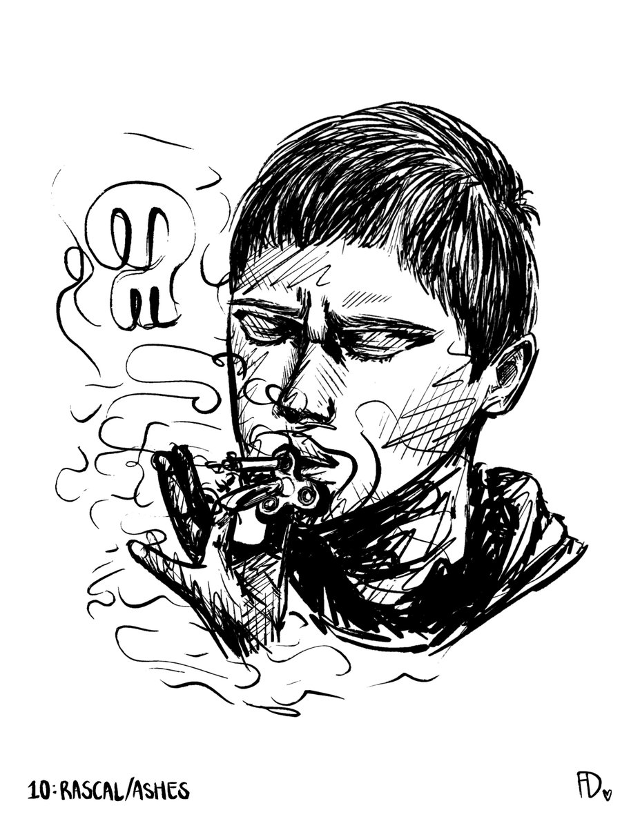 frnthasia's tweet photo. day 10: rascal/ashes

i don't like the way this turned out at ALL, and i might've given myself more of a challenge with combining two prompt lists than i thought 😭 but at the end of the day, that's how we'll improve our art!

#inktober #inktober26 #art #sketch #arttwt #artmoots https://t.co/11cn3nddNa