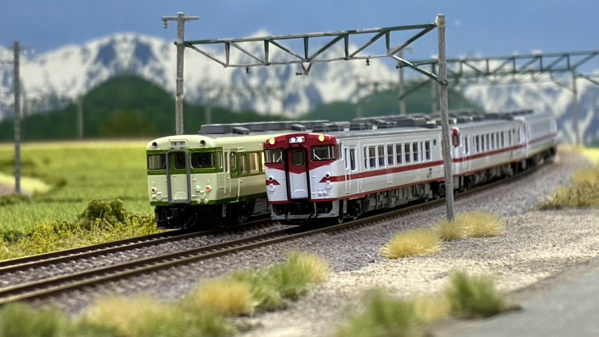 Re_Color_train's tweet photo. 【東京・本店4階】昨日ご来店のお客様⑨

急行よねしろ、キハ40赤鬼

※ 3,4番線使用

#リカラー #Re_Color #鉄道模型 #ｎゲージ  #レンタルレイアウト https://t.co/h1QjNUBn06