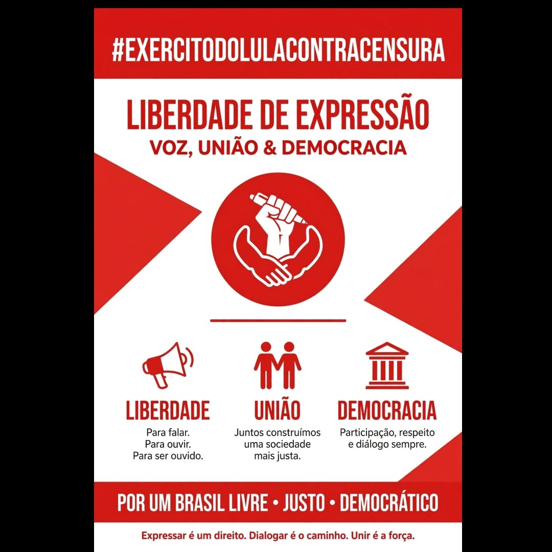 mlcruzg's tweet photo. @bemoreiradf #EXERCITODOLULACONTRACENSURA https://t.co/vdDkbxCHPy