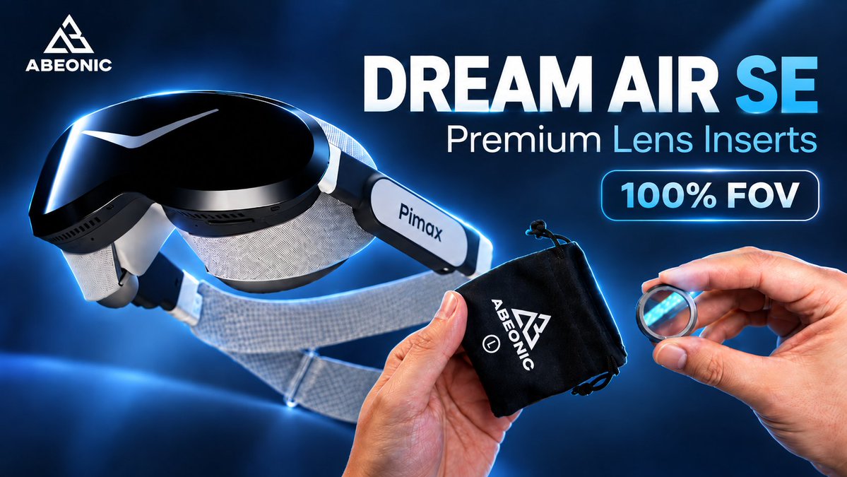 mixedrealityTV's tweet photo. Pimax Dream Air SE: Premium Lens Inserts With NO FOV LOSS! https://t.co/EPw5eb3lMf #pimax #dreamairse #ABEONIC #lensinserts https://t.co/0Vh2YCJ8YL