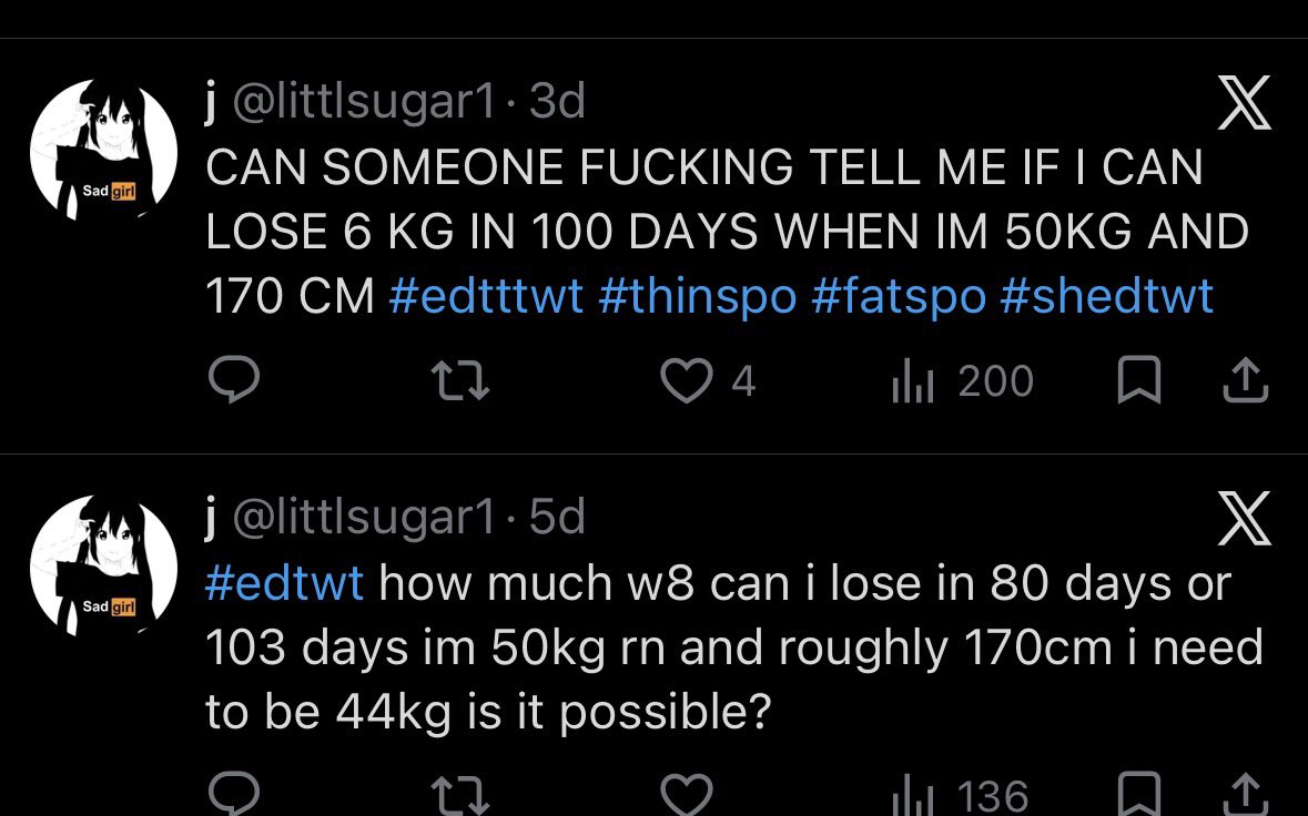 sheeplvr444's tweet photo. @littlsugar1 you are 50kg begging for weight loss tips https://t.co/nzVvV4XZ9v