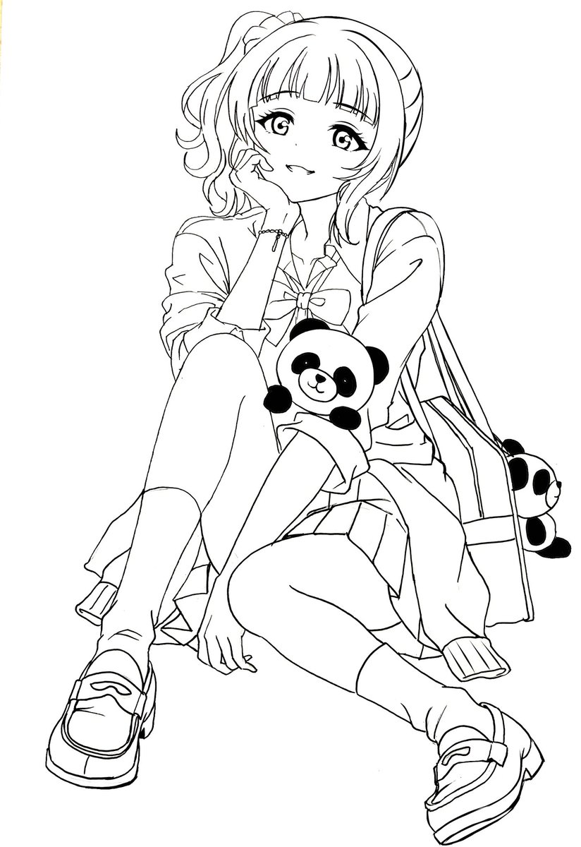 5STpuxWqcz5x03X's tweet photo. ピグマでペン入れしたギャル果林さん https://t.co/K8bMnukq5Y