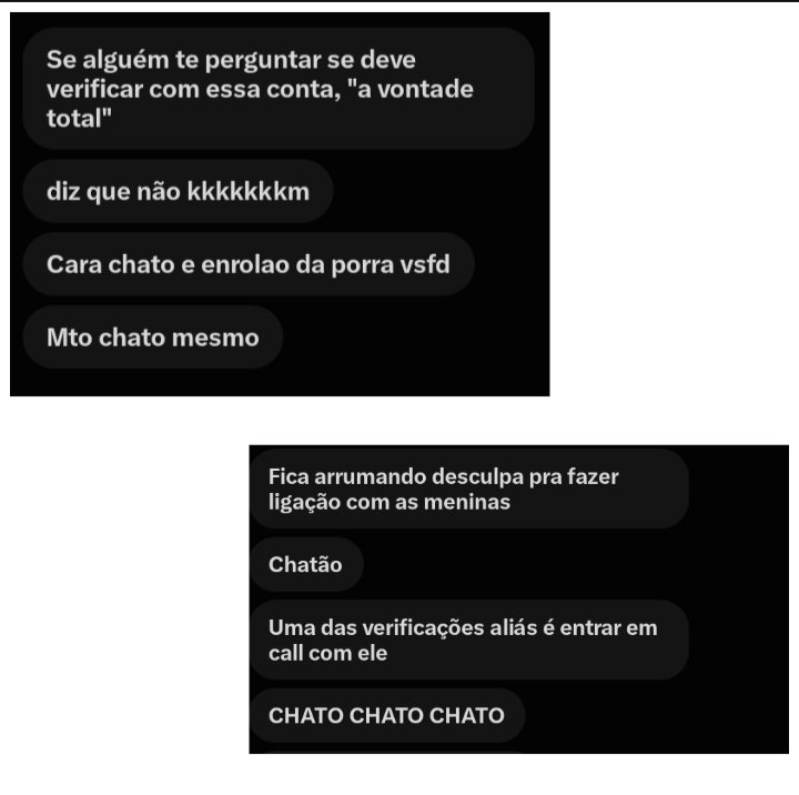 tiochikinho's tweet photo. 🚨DENUNCIA🚨

Uma das nossas verificadas nos mandou reclamação sobre o modo de verificação da página @avontadetotal .
Faz verificação por chamada, quer mostra as partes íntimas, diz que vai pagar e enrola.
VEJA OS PRINTS E JULGUE VOCE MESMO https://t.co/YZNAdvQwrE