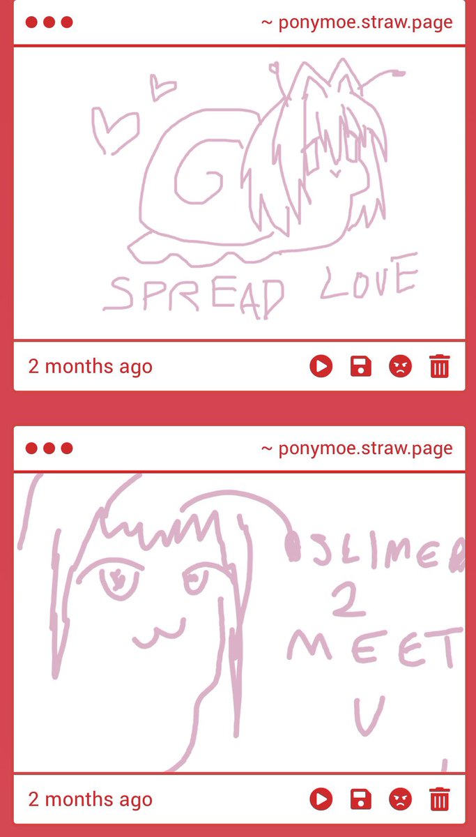 ponymoe's tweet photo. ok i completely forgot i had a straw page for ages i just looked theough the gimmicks and all these drawings made me smile so much😭😭😭 tysm to everyone who took the time to send me one!!! so cute💗💗💗💗 ill respond to some questions asked under this post https://t.co/esulmBtrg9