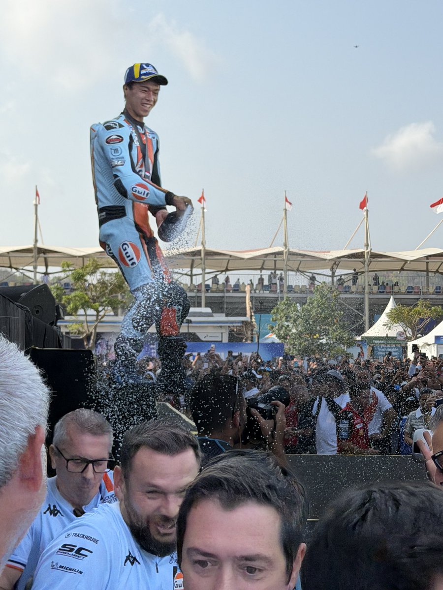 torunl's tweet photo. 🇮🇩 Indonesian MotoGP Sprint P2! 🥈👏 Incredible job by everyone. Proud of the whole team and Ai’s fighting spirit! 💪 https://t.co/Jv1Xvvsu1M