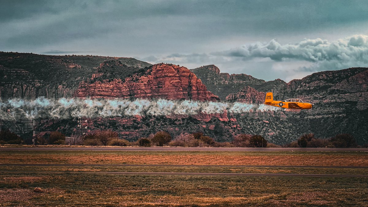 TonyReinke's tweet photo. Surprisingly fun flying week. Favorite airport was Wednesday (Page). Second favorite airport today (Sedona), for a little air/car show. https://t.co/85dFzylJKo