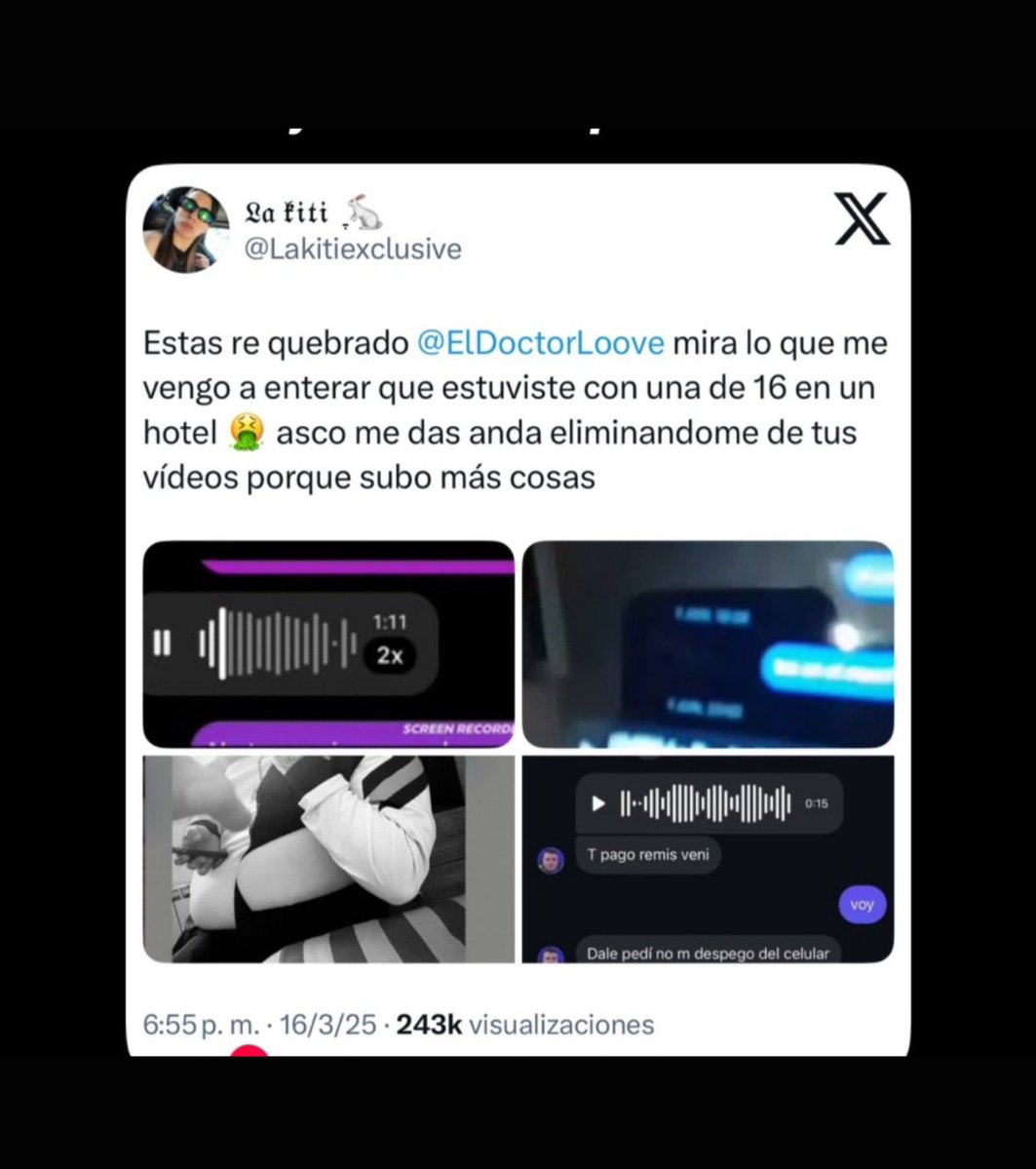 mangadputas's tweet photo. @ElDoctorLoove @panchitasuprema que no va a haber pruebas gordo violador tomatela https://t.co/y66vMs4h3f