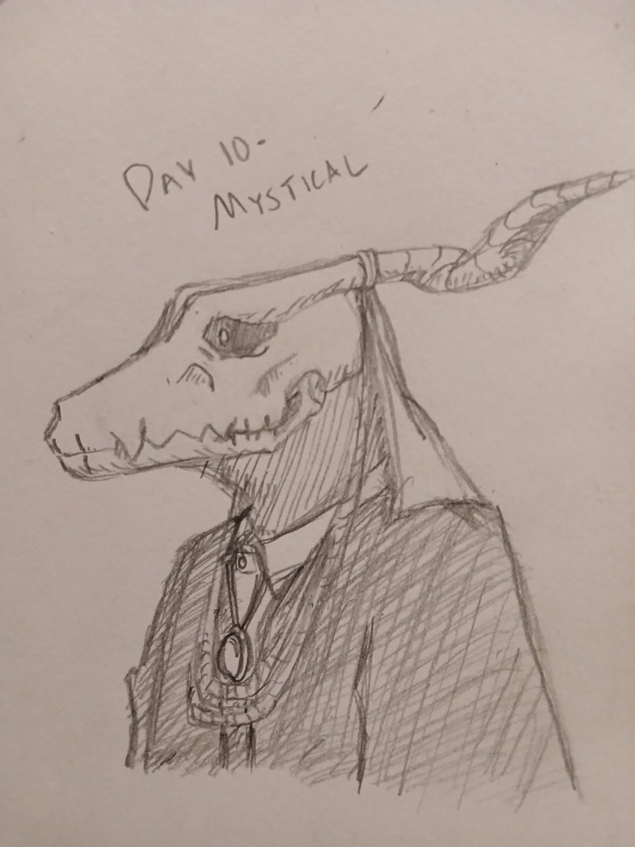 GrizTheFox's tweet photo. #Inktober Day 10 - Mystical #AncientMagusBride #Elias https://t.co/esDIAMrNEp