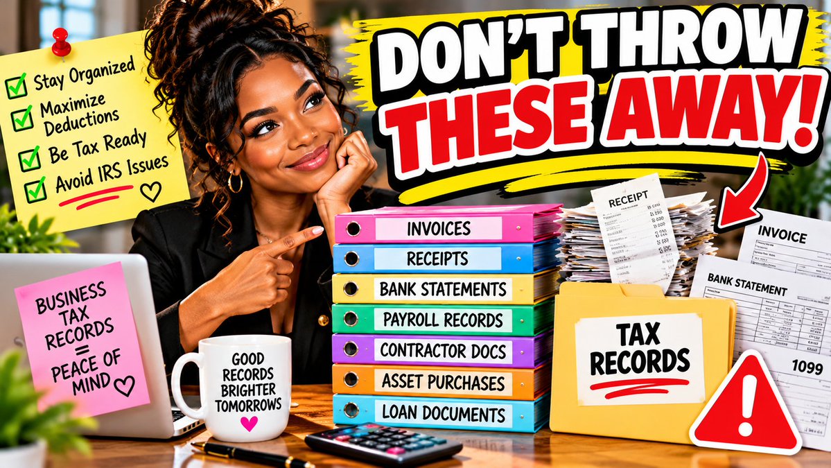 shillingbooks's tweet photo. What Documents Should Business Owners Keep for Taxes?

#SmallBusinessTaxes #TaxDocuments #BookkeepingTips

Everything that you need help with is right here → https://t.co/nP2npC0Yxw https://t.co/dQyw3zEHlo