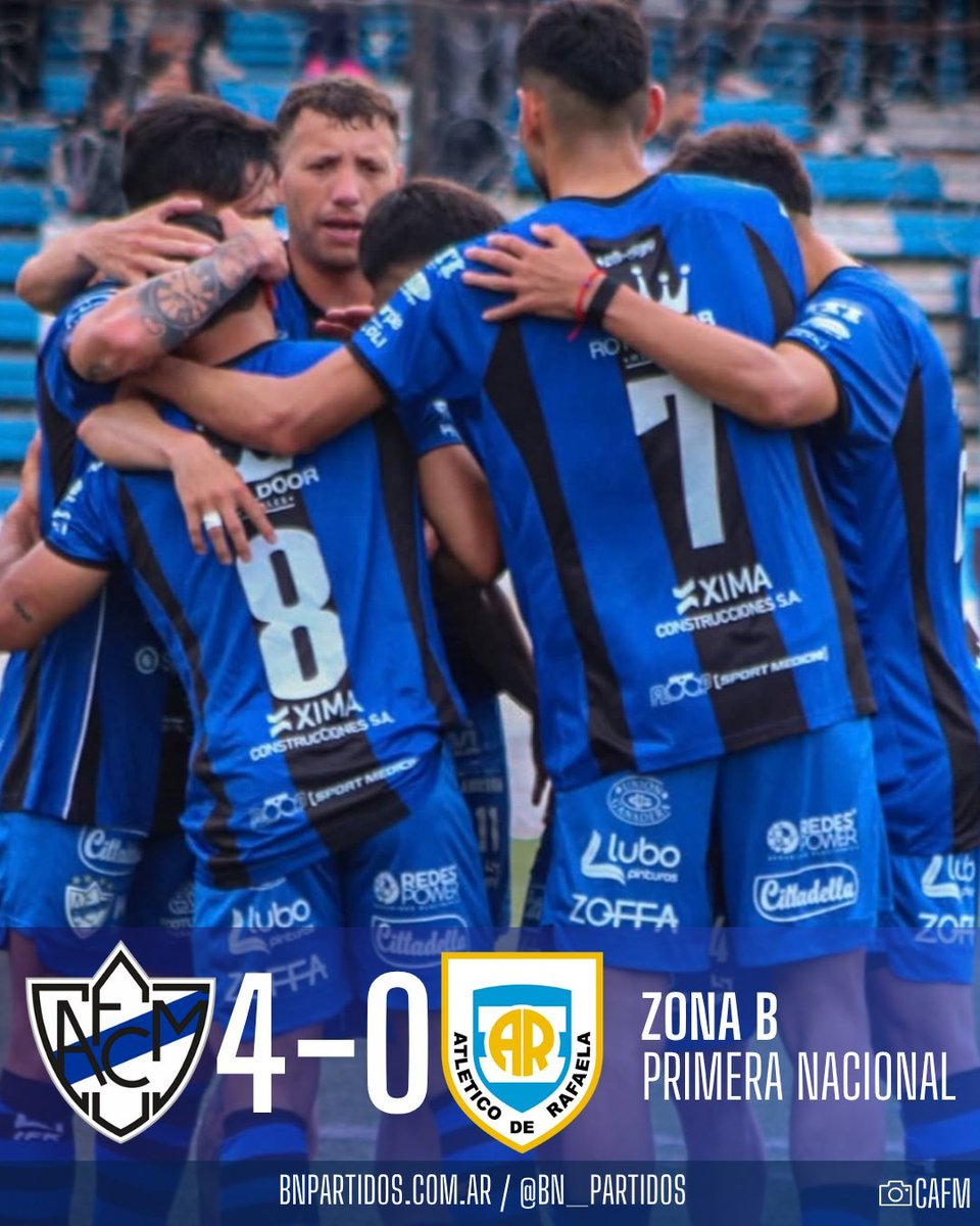 DozoretzFede's tweet photo. #PrimeraNacional | #Fecha33 #ZonaB 

#Midland 4 🆚️ 0 #AtléticoRafaela goles de Matias Abbruzzese, Facundo Marin, Luciano Recalde, Ezequiel Bulacio.

📷 @BN_Partidos https://t.co/fmlsQLqqpB