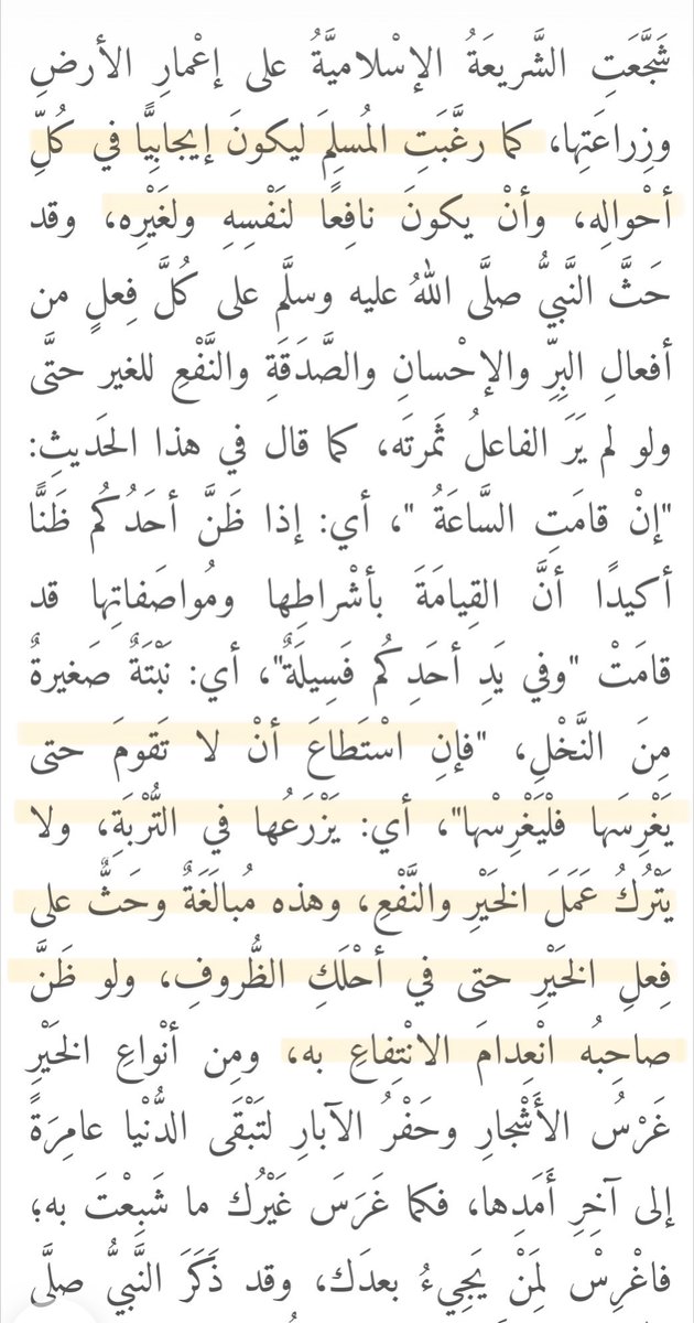 Msd_Lulu's tweet photo. قال ﷺ: (إن قامتِ السَّاعةُ و في يدِ أحدِكم فسيلةٌ، فإن استطاعَ أن لا تقومَ حتَّى يغرِسَها فليغرِسْها) https://t.co/kGia0tyU4C