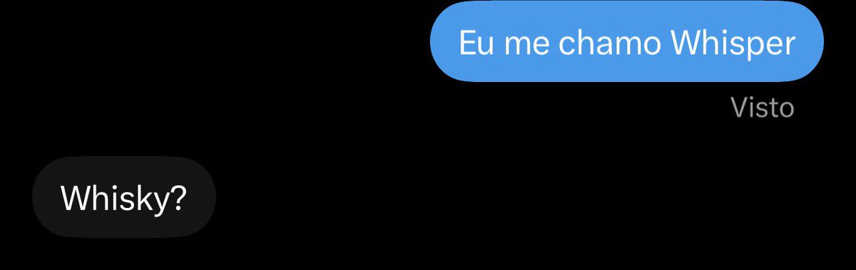winniiesc's tweet photo. td vez q eu falo q meu nome é Whisper me chamam de Whisky https://t.co/TtbWkvX0bb