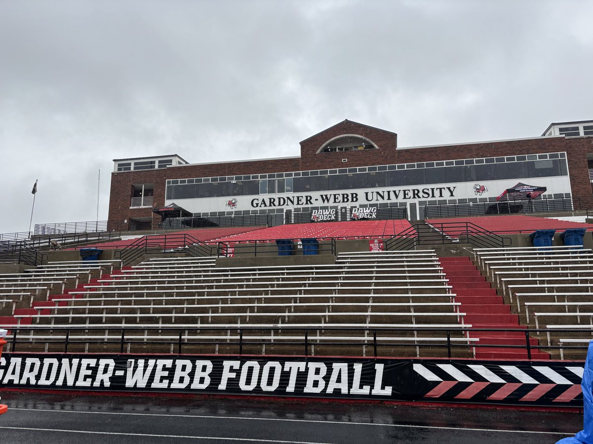 Kaijbrew22's tweet photo. Had a great visit at Gardner-Webb University! 🙏🏾🏈🌧️ https://t.co/q8rKfUN7n9