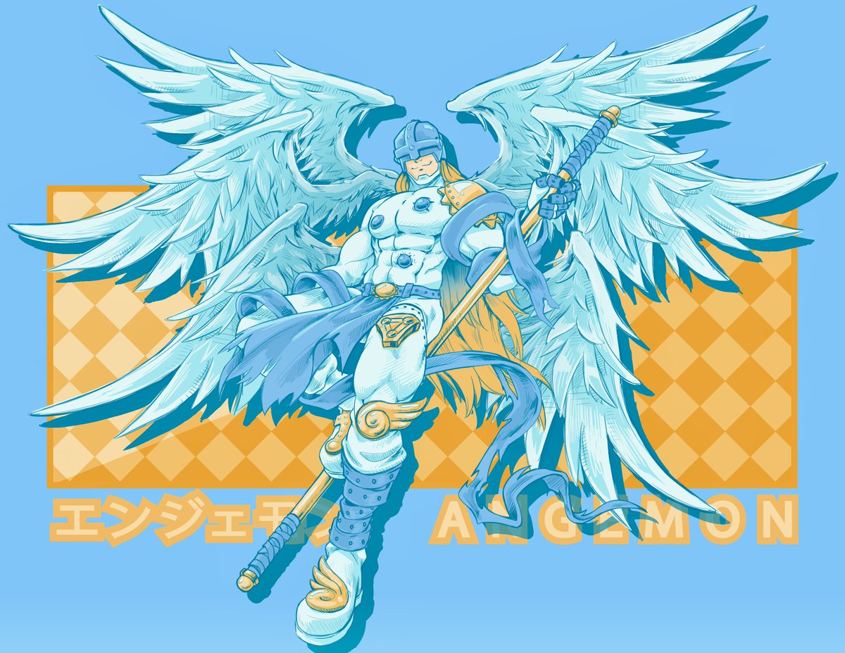 ChalkMoo's tweet photo. #HueTober Day 10
🩵Angemon🪽
Your guardian angel is here to help!!
Never ask me to draw wings again lmao

#デジモン #Digimon #inktober https://t.co/hcBSE7WCLz