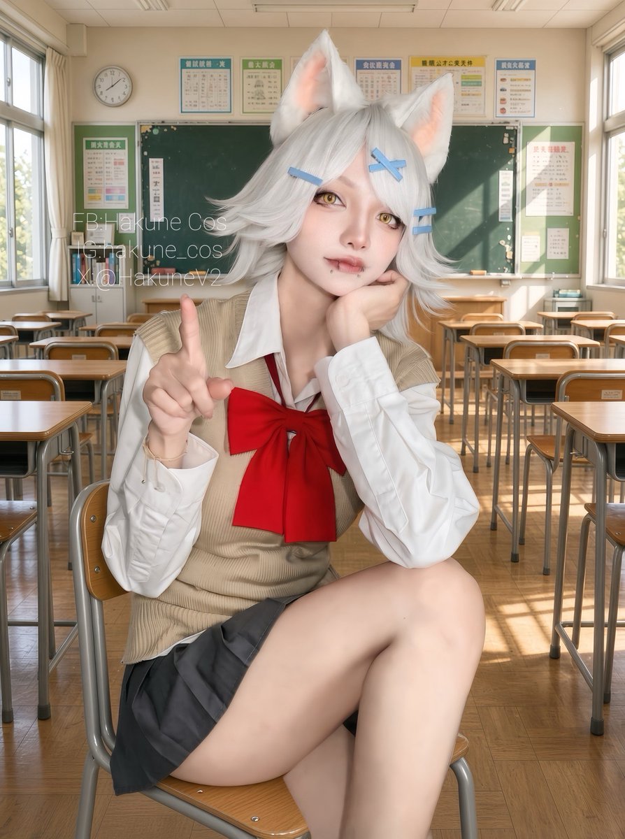 HakuneV2's tweet photo. แหะ แหะ คอสชายแต่งหญิงสนุกจัง
น่ารักขนาดนี้ ใครจะทนไหว💢

Shunran | Chainsmoker Cat
#YaniNeko  #ヤニねこ https://t.co/3MvVBkMDCv