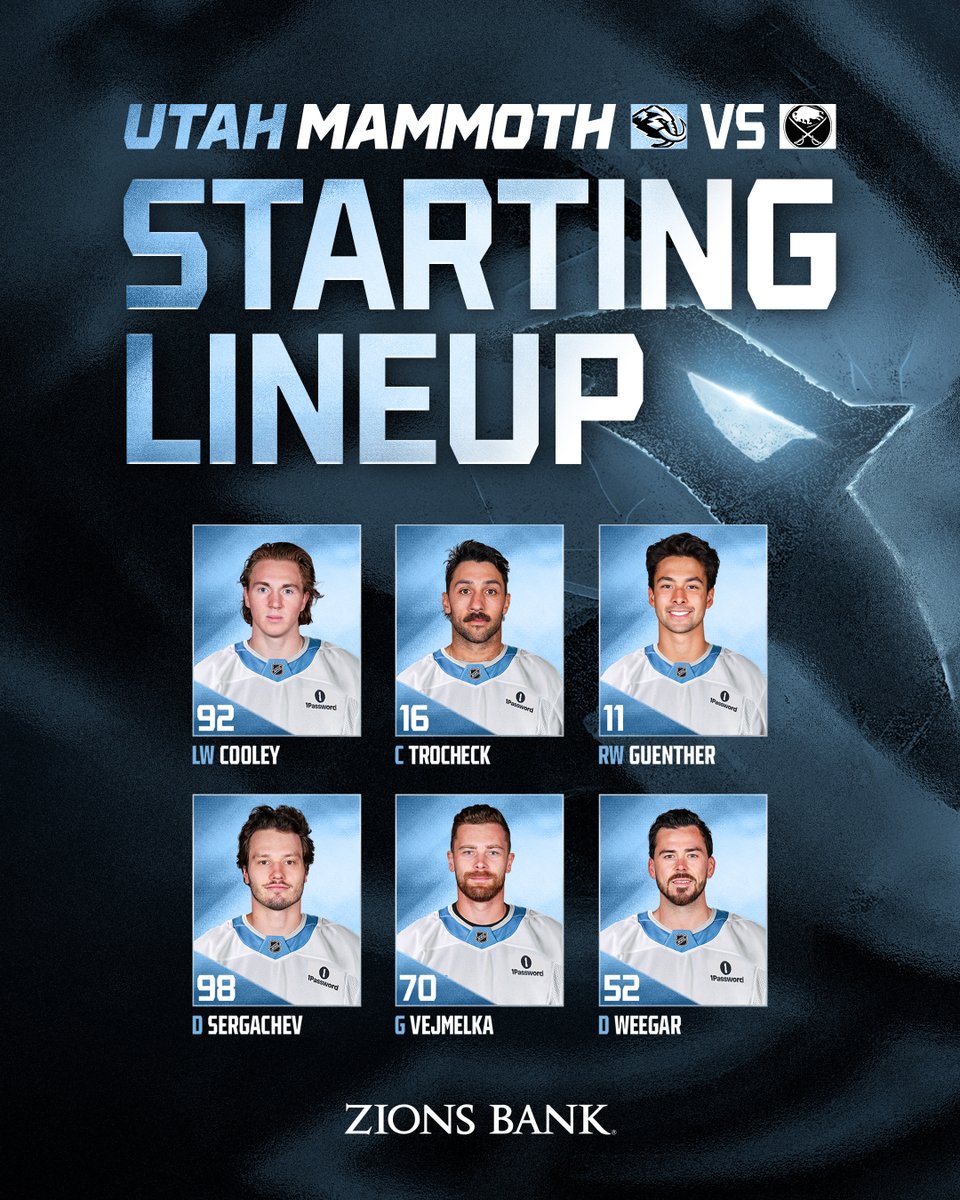 utahmammoth's tweet photo. Saturday night starters.

#TusksUp | @ZionsBank https://t.co/JQwjinAsd6