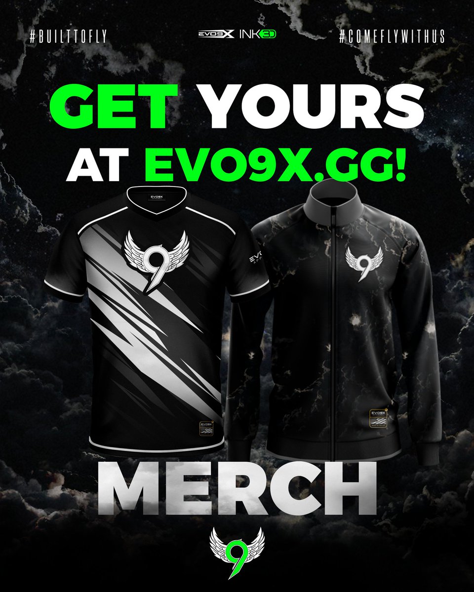 NineFlyeSports's tweet photo. Want to support our players and teams? The best way is by purchasing our merch! @evo9x 

Use Code: (9Flyten) for 10% off 

https://t.co/PxXlzRIaRz https://t.co/6HBtoNVI23