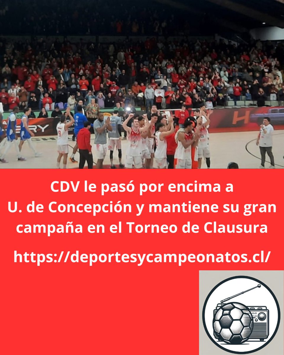 fercleperiodi's tweet photo. CDV le pasó por encima a U. de #Concepción y mantiene su gran campaña en el Torneo de Clausura
https://t.co/wLMWQ7hVOZ
#Valdiviacl https://t.co/0sNwN8zrRC