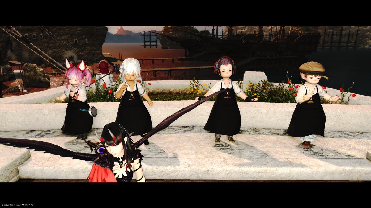 nocome1218's tweet photo. わんぱくカフェ店員ララフェル
#おはララ　#ララフェル　#FF14　#タリーズ　#スタバ https://t.co/mDWNEZCF0V