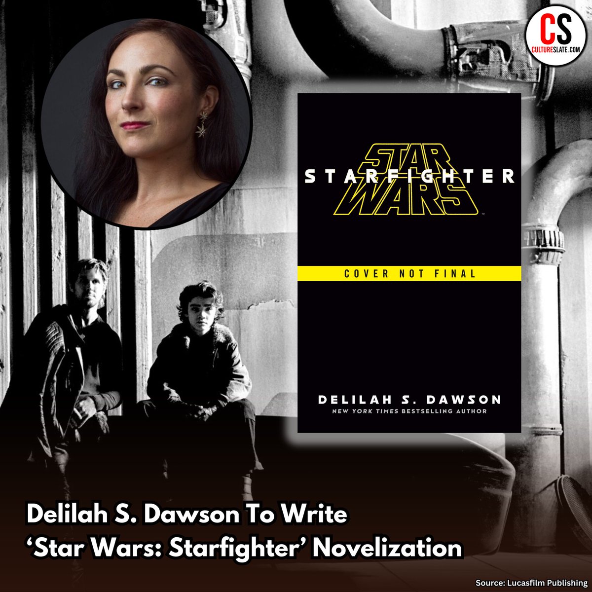 SWCultureLive's tweet photo. Dawson’s previous writings in a Galaxy far, far away include the novels ‘Phasma’, ‘Galaxy’s Edge: Black Spire’ and ‘Inquisitor: Rise of the Red Blade’. She is also known for non-Star Wars works such as ‘Servants of the Storm’ and the ‘Blud’ series. Her novelization of ‘Starfighter’ is due for release on June 22. 📖 Via: @Disney 

#StarWars #Starfighter #DelilahSDawson #NYCC