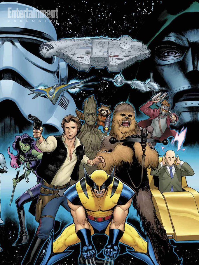 DiscussingFilm's tweet photo. The STAR WARS X MARVEL crossover comic series will be canon to the main Marvel Comics universe.

(via: @thechrisanton) https://t.co/upv3rmu2A3