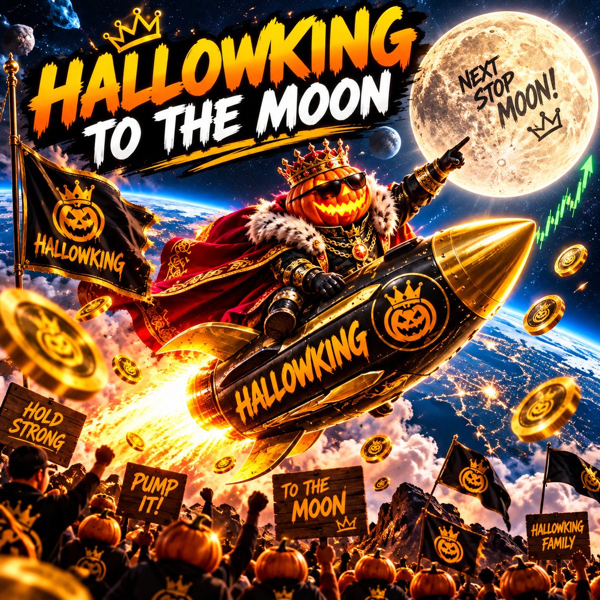 Highest_bidder_'s tweet photo. NEXT STOP: THE MOON. NO BRAKES, JUST VIBES! ππWhoβs riding with Hallowking? ππ
#Hallowking #ToTheMoon #MemeCoin #solana #Halloween ππ₯
@Hallowkingsol https://t.co/ikLtwSULsi