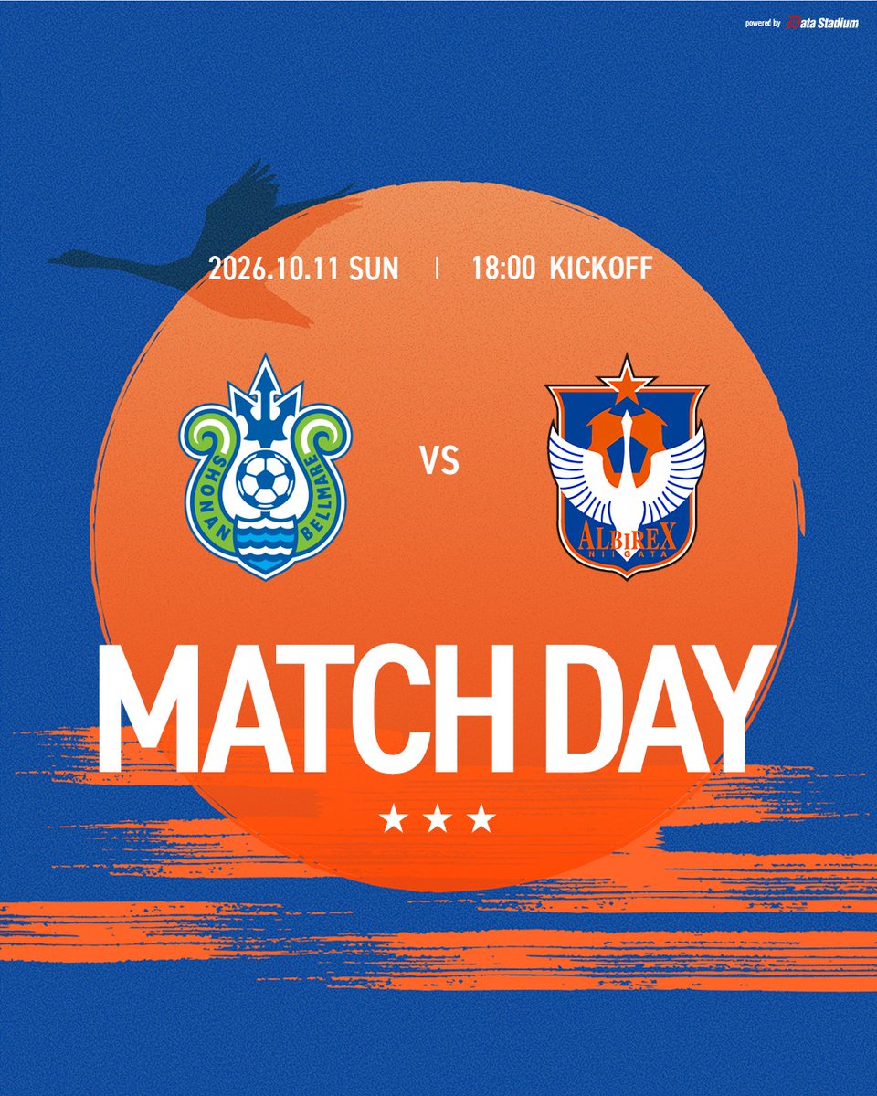 albirex_pr's tweet photo. 🧡本日は #アルビレックス新潟 マッチデー💙

🏆明治安田J2リーグ 第10節
🆚#湘南ベルマーレ
🗓 10/11 18:00キックオフ
🏟#レモンガススタジアム平塚

#DAZN で応援📲
➡️ https://t.co/QxBbnHqsfk #albirex https://t.co/rPXXnRbCSo