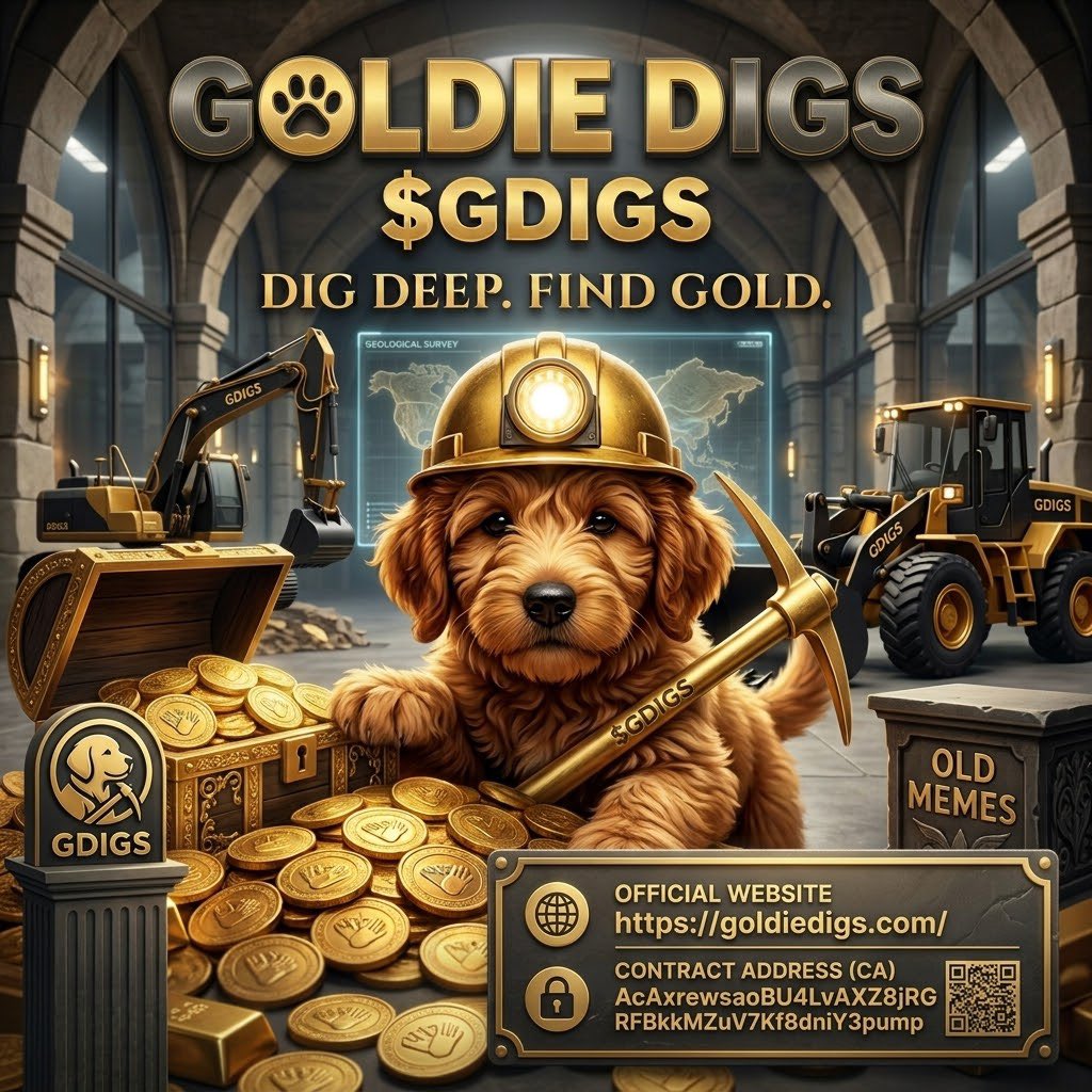 millionairego66's tweet photo. ⛏️ GOLDIE DIGS ($GDIGS) — the hunt is on! 🪙✨

X: @goldiedigs 
🌐 https://t.co/8MlVt8zhrV
💬 https://t.co/BHbcfH06PG

CA: AcAxrewsaoBU4LvAXZ8jRGRFBkkMZuV7Kf8dniY3pump

#GDIGS #Solana #Crypto https://t.co/ZWp9U1DppV
