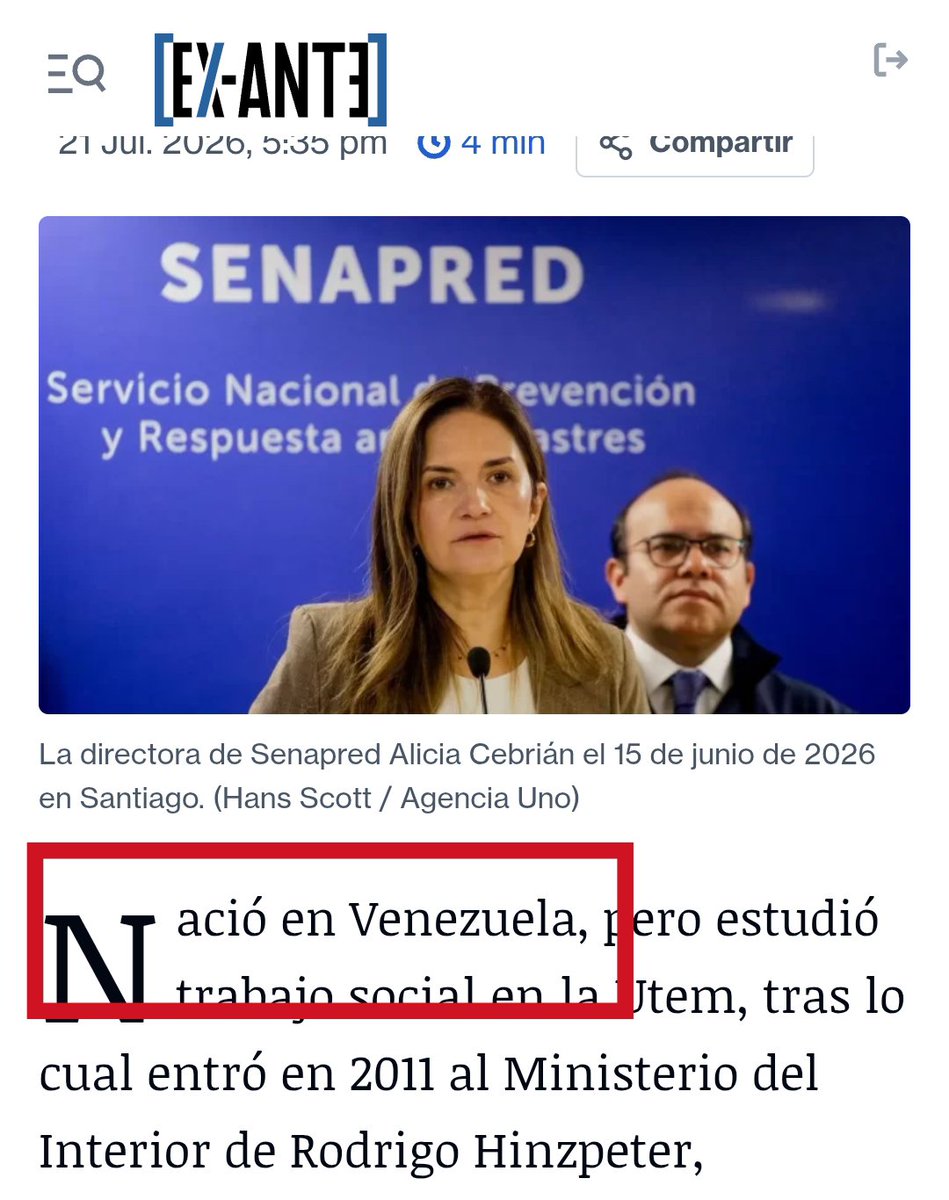 narbonachile's tweet photo. Automáticamente esto debería inhabilitarte para trabajar en el Estado chileno. https://t.co/DHkT1ynWMy