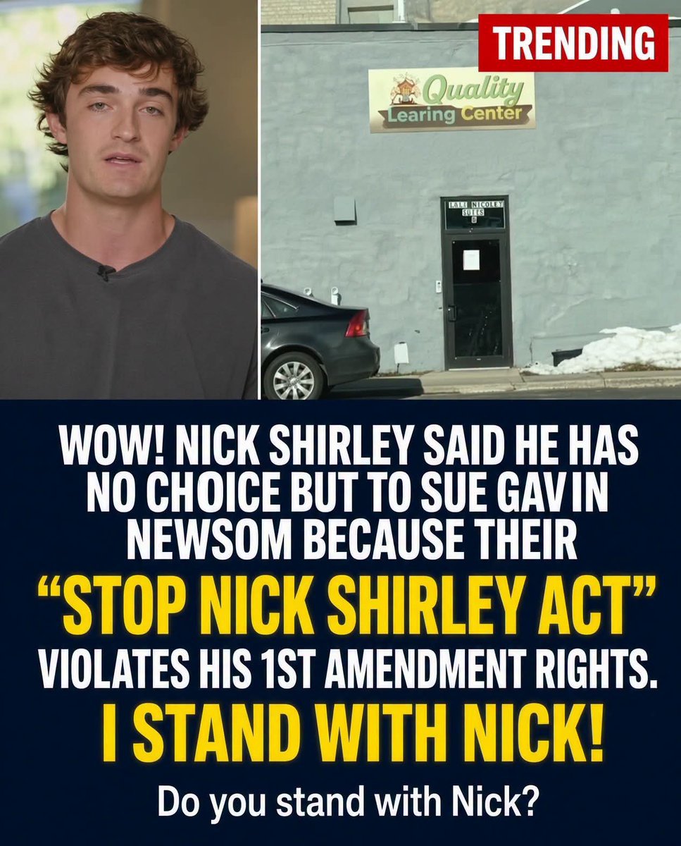 Tp_supporter's tweet photo. Do you stand with Nick Shirley? https://t.co/DwaKm03cHJ