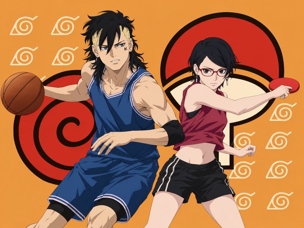 Kawakings's tweet photo. 🏀  x 🏓 

#kawasara #kawaki #sarada #boruto #twobluevortex #fanartㅤ https://t.co/m9sMminpfP