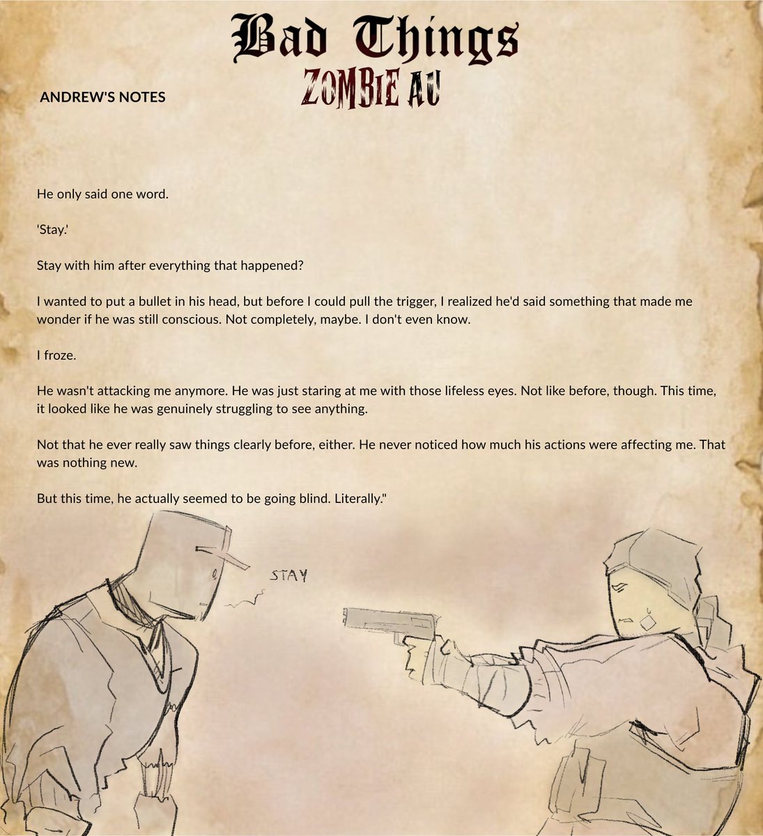 dmitryyxz's tweet photo. Badthings Zombie AU/Infection AU - Andrew notes (2/6)   

Idea by -@vx4nx4
Script and Art by - @dmitryyxz (me) 
#badthings #badthingsroblox #robloxart #badthingsau https://t.co/GgtsdK5TNf
