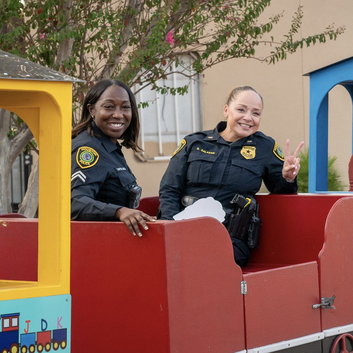 houstonpolice's tweet photo. HPD had a great time connecting with the community during National Night Out! Thank you to everyone who came out and helped make this year’s event a success. We look forward to seeing y’all next year! #NNO2026 https://t.co/nNVpcR2G7e