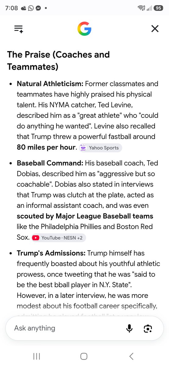 PokeDude64's tweet photo. @DannyRe09861769 @HelenfegusonogG What his coaches and teammates said about Trump. https://t.co/NZDcByxN8n