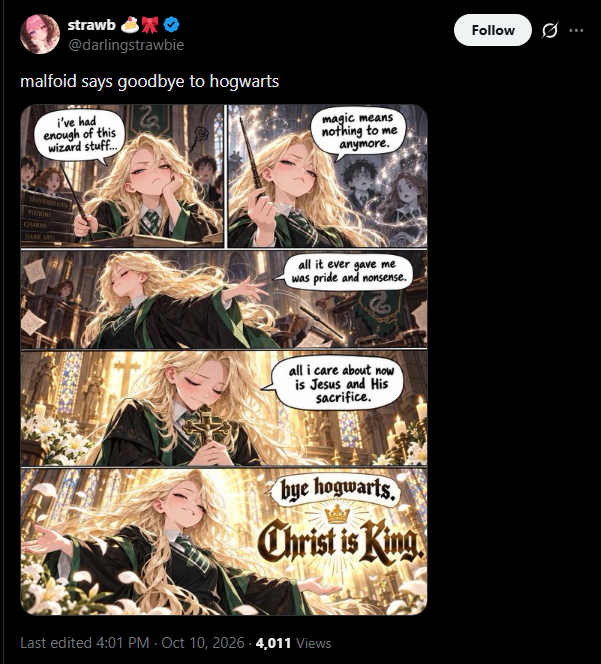 MommaOcco_'s tweet photo. Christians have to ruin every good trend :/

Sincerely a Christian https://t.co/Za1iKlSn7k