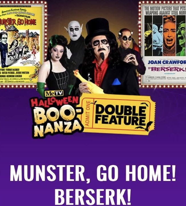 Val9erGrl_in_CA's tweet photo. Hi everyone, less than an hour to go until the #MeTV #Halloween #BooNanza! Looking forward to sharing some laughs with ya. See you soon. #Svengoolie #Gwengoolie #SvenSquad #SvenPals @CrazyK_in_Cali 📺
✨✨✨🎃✨✨✨ https://t.co/SQ5iE7RcCf