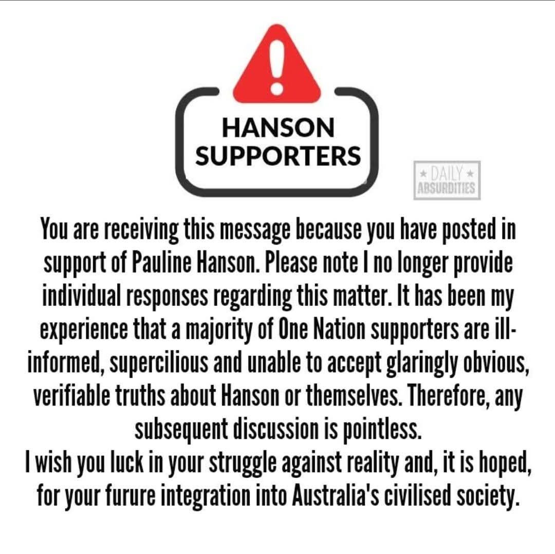 Bondpool69's tweet photo. @AustConserva @newscomauHQ https://t.co/8id6pnVZkL